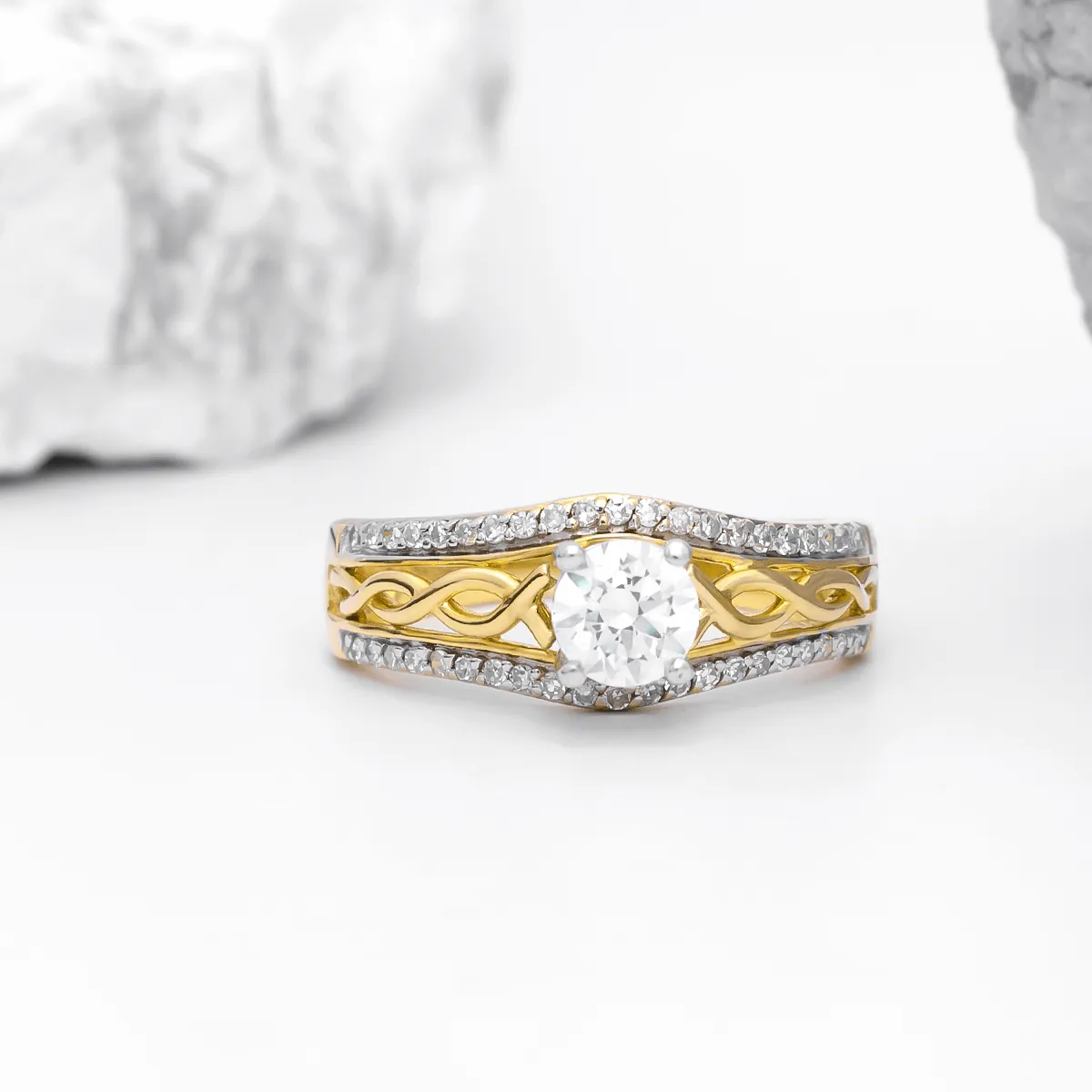 Celtic Knot Diamond Engagement Ring...
