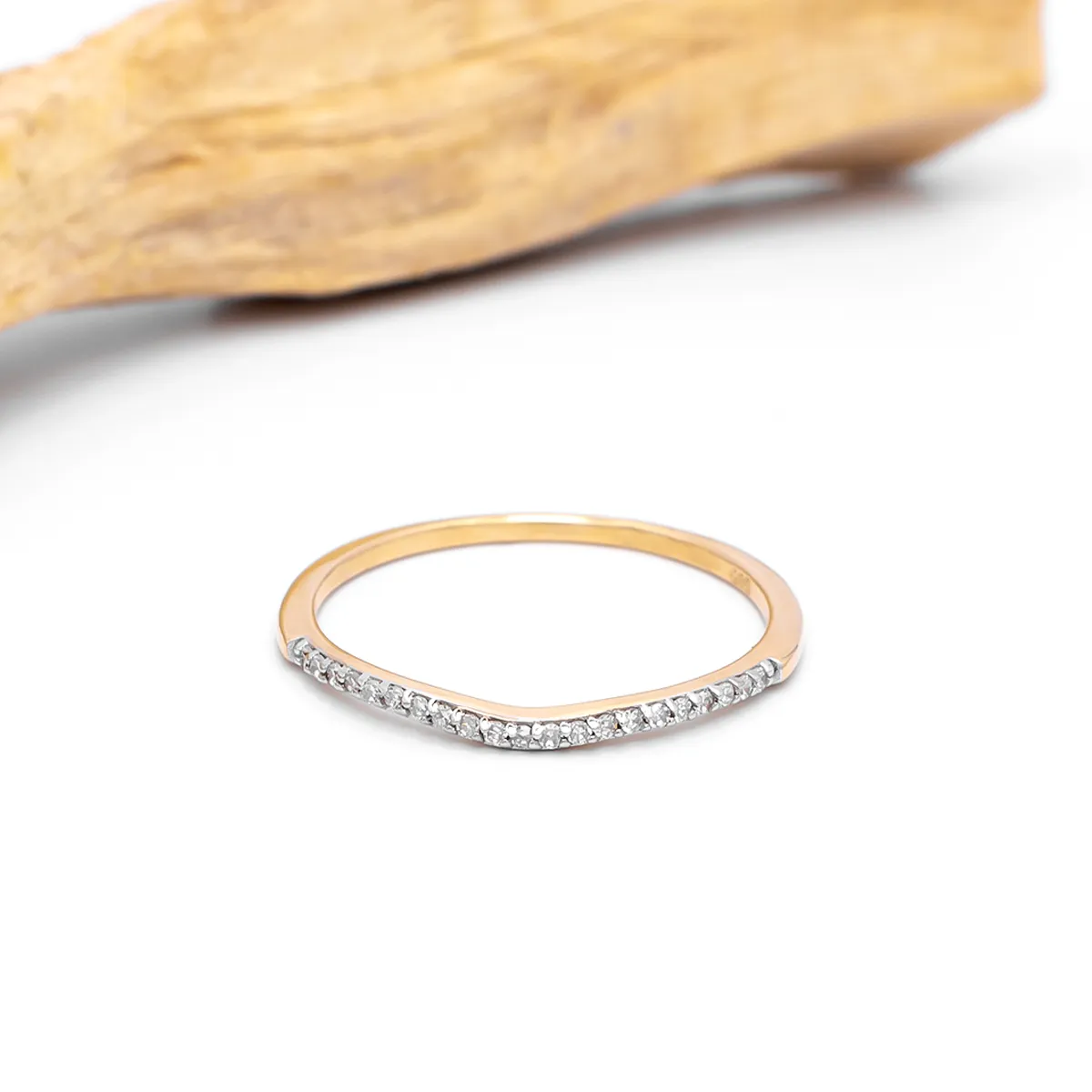 IJCR0011 Gold Wedding Band With Diamond 7