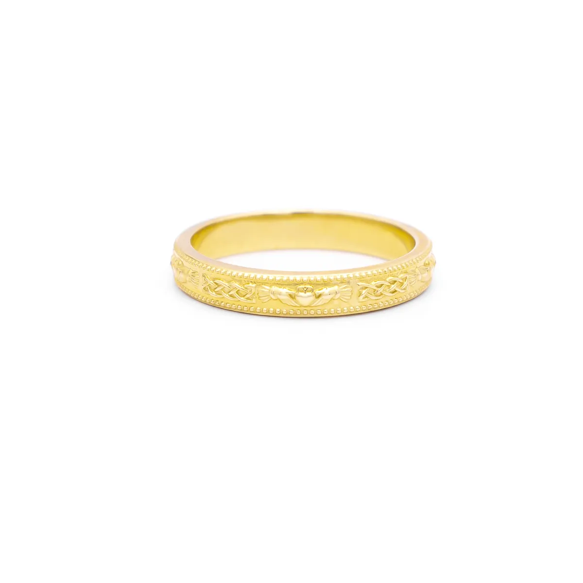 IJCR0038 Gold Celtic Claddagh Ring 01
