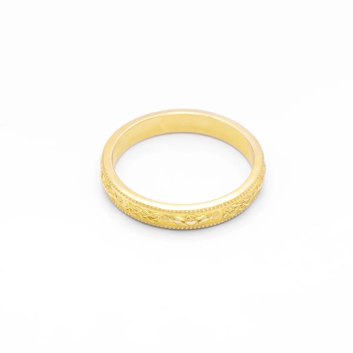 IJCR0038 Gold Celtic Claddagh Ring 02
