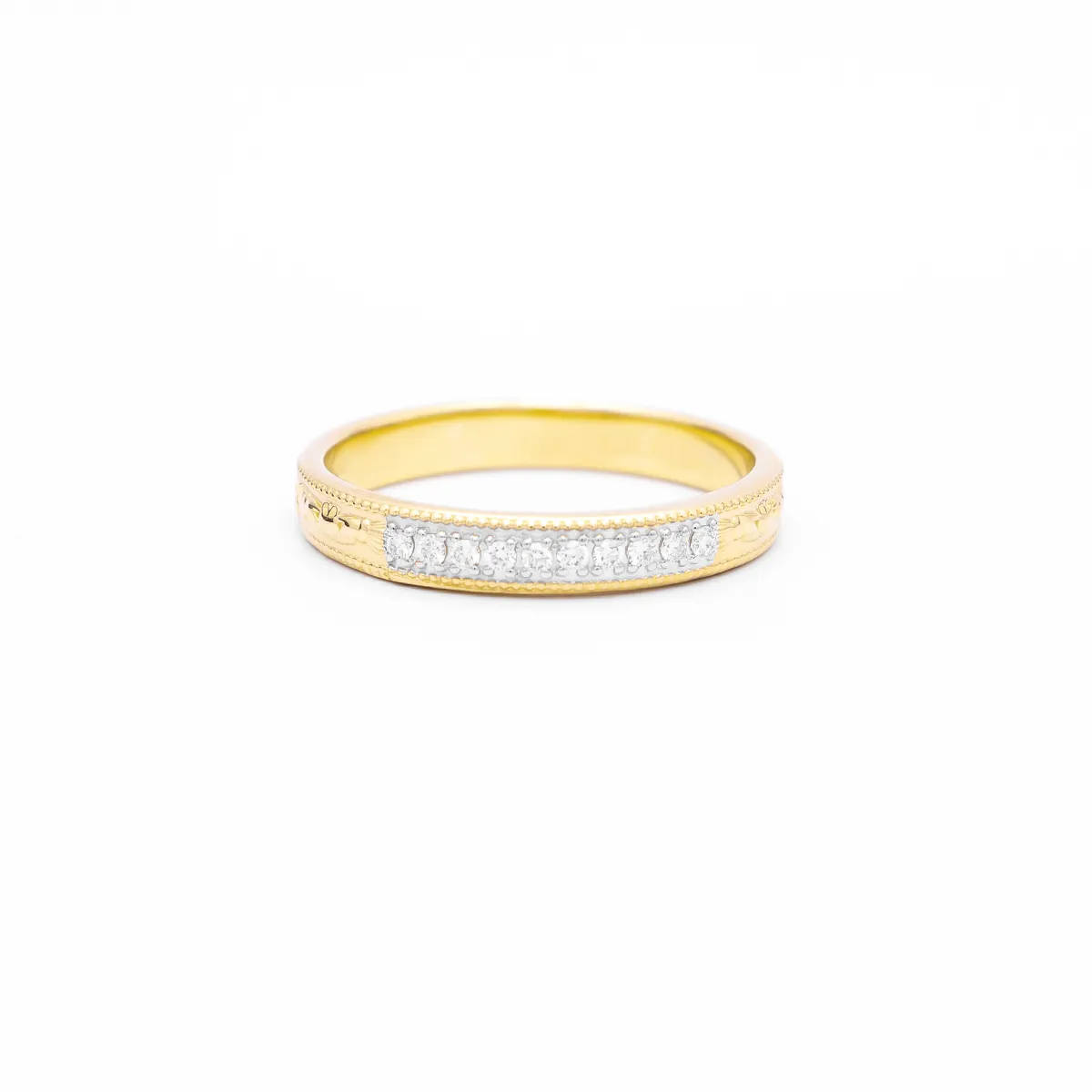 IJCR0039 Yellow Gold Claddagh Ring 1