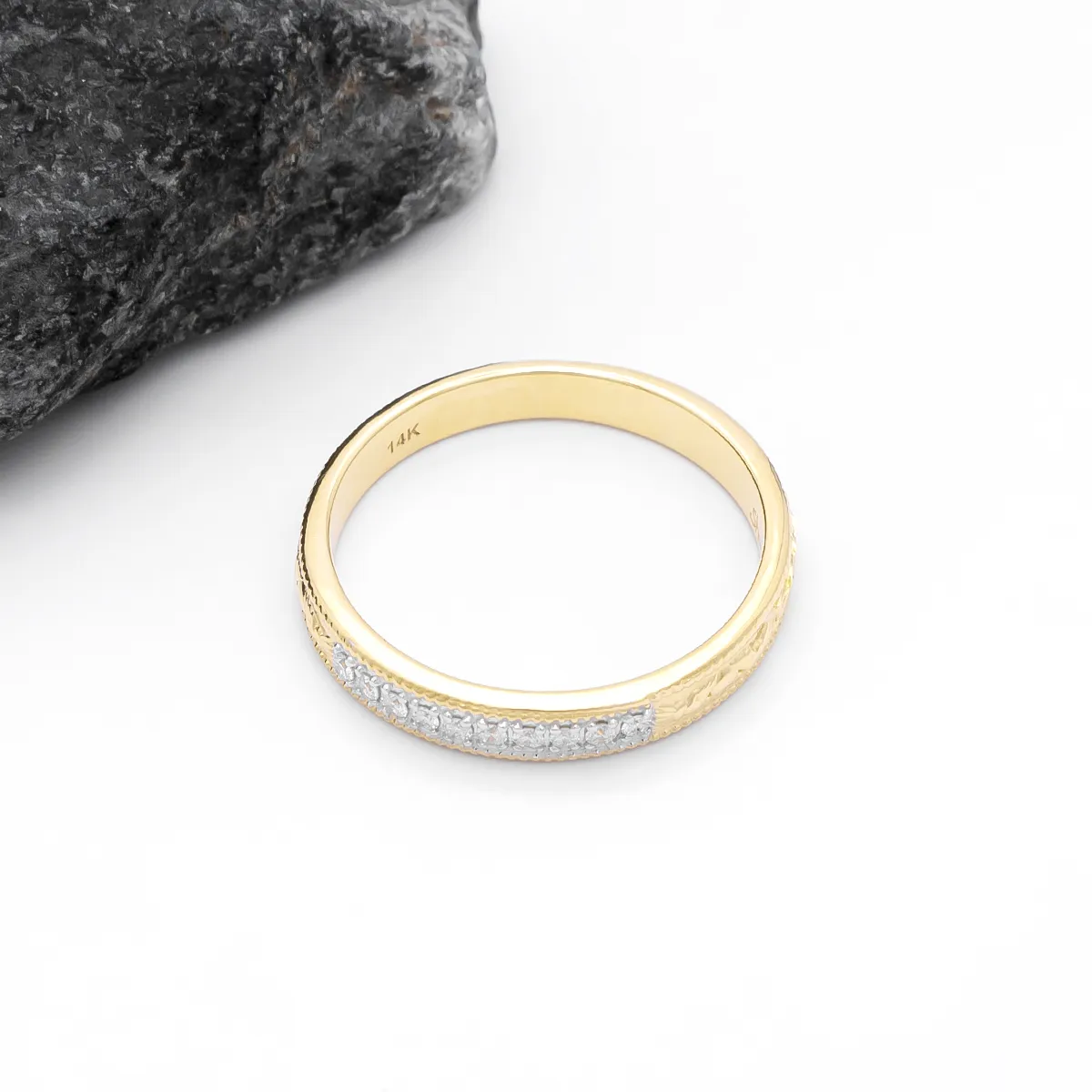 IJCR0039 Yellow Gold Claddagh Ring 6