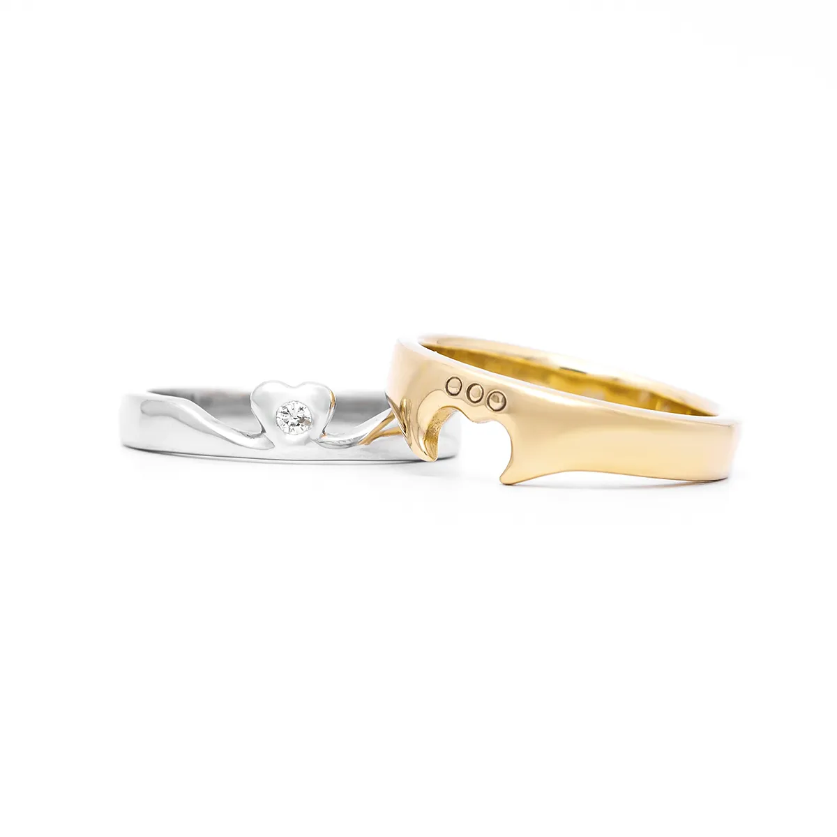 2 Part Diamond Claddagh Ring Photo 6 