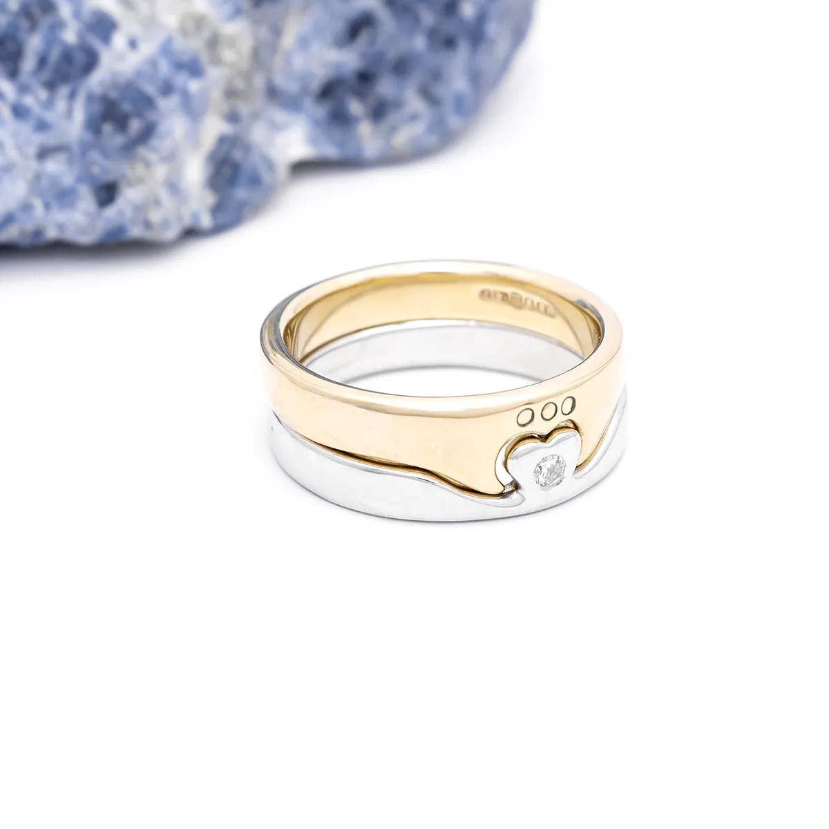 2 Part Diamond Claddagh Ring Photo 4 