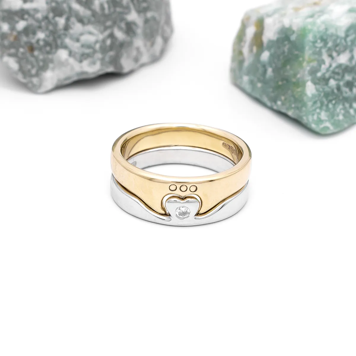 2 Part Diamond Claddagh Ring Photo 3 