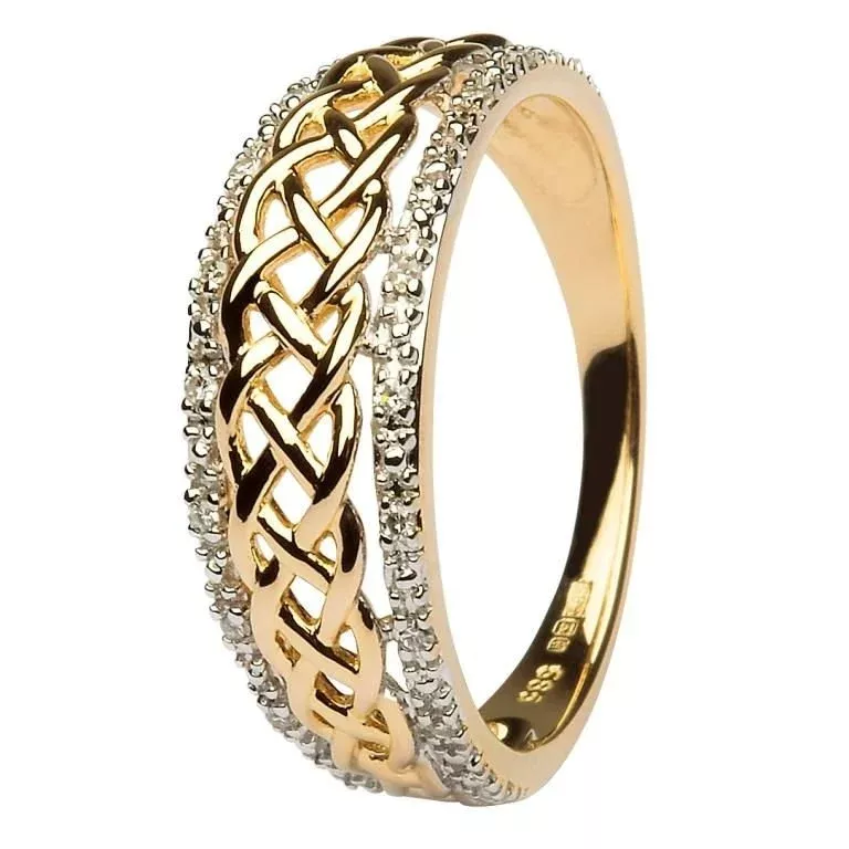 Ladies Celtic Knot Diamond Ring JP20D 4