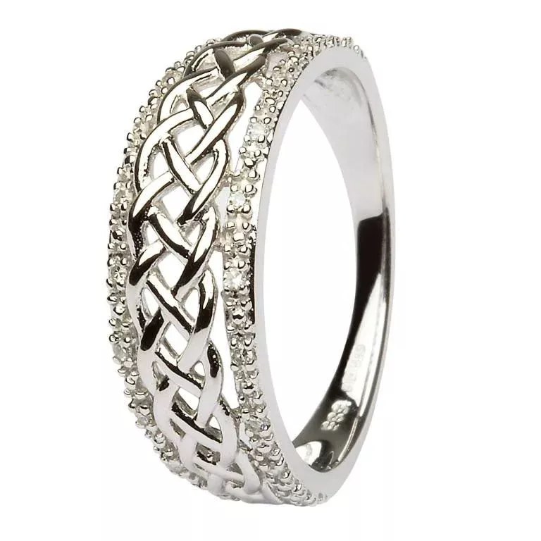 Ladies Celtic Knot Diamond Ring
