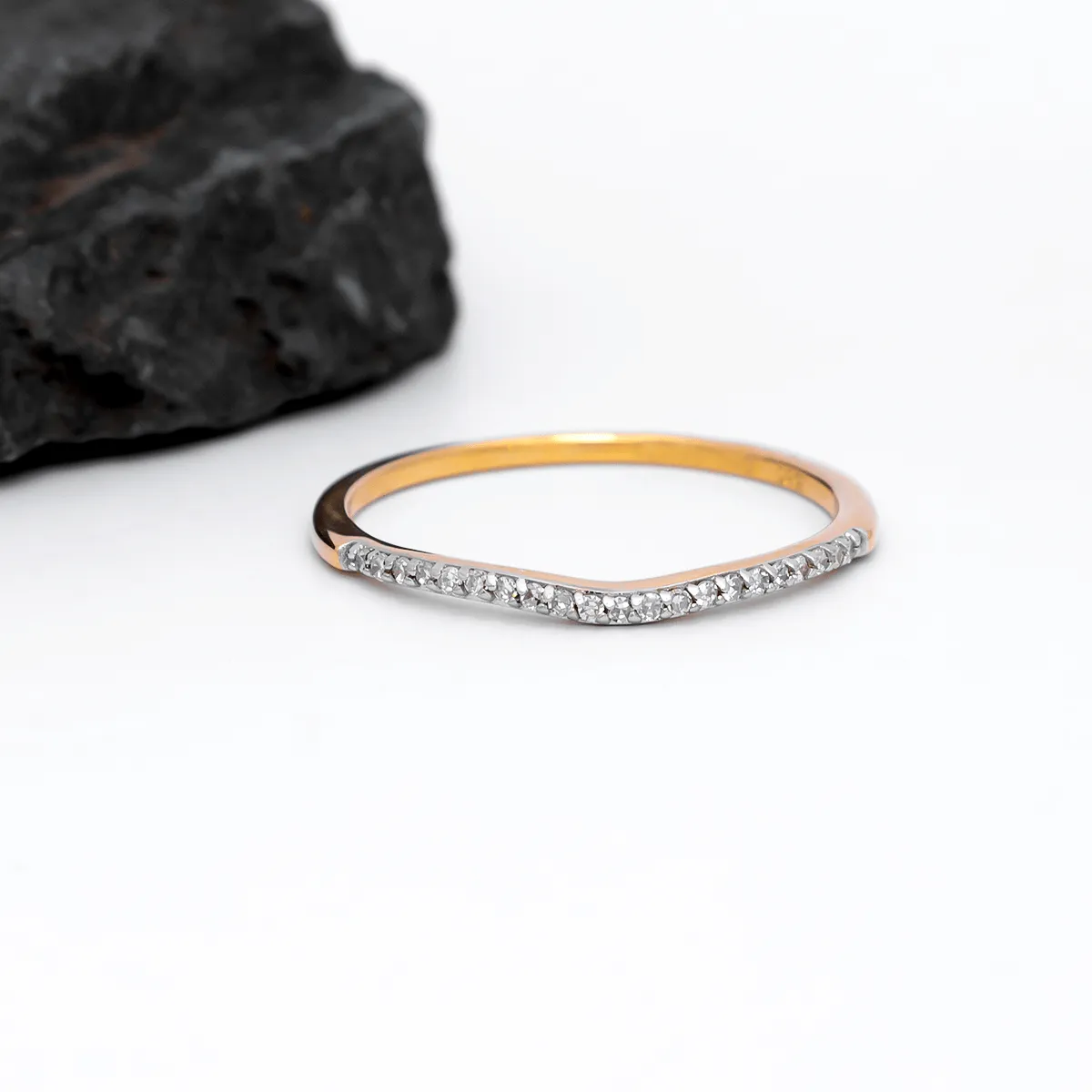 14k Gold Pave Set Diamond Wedding Ring...