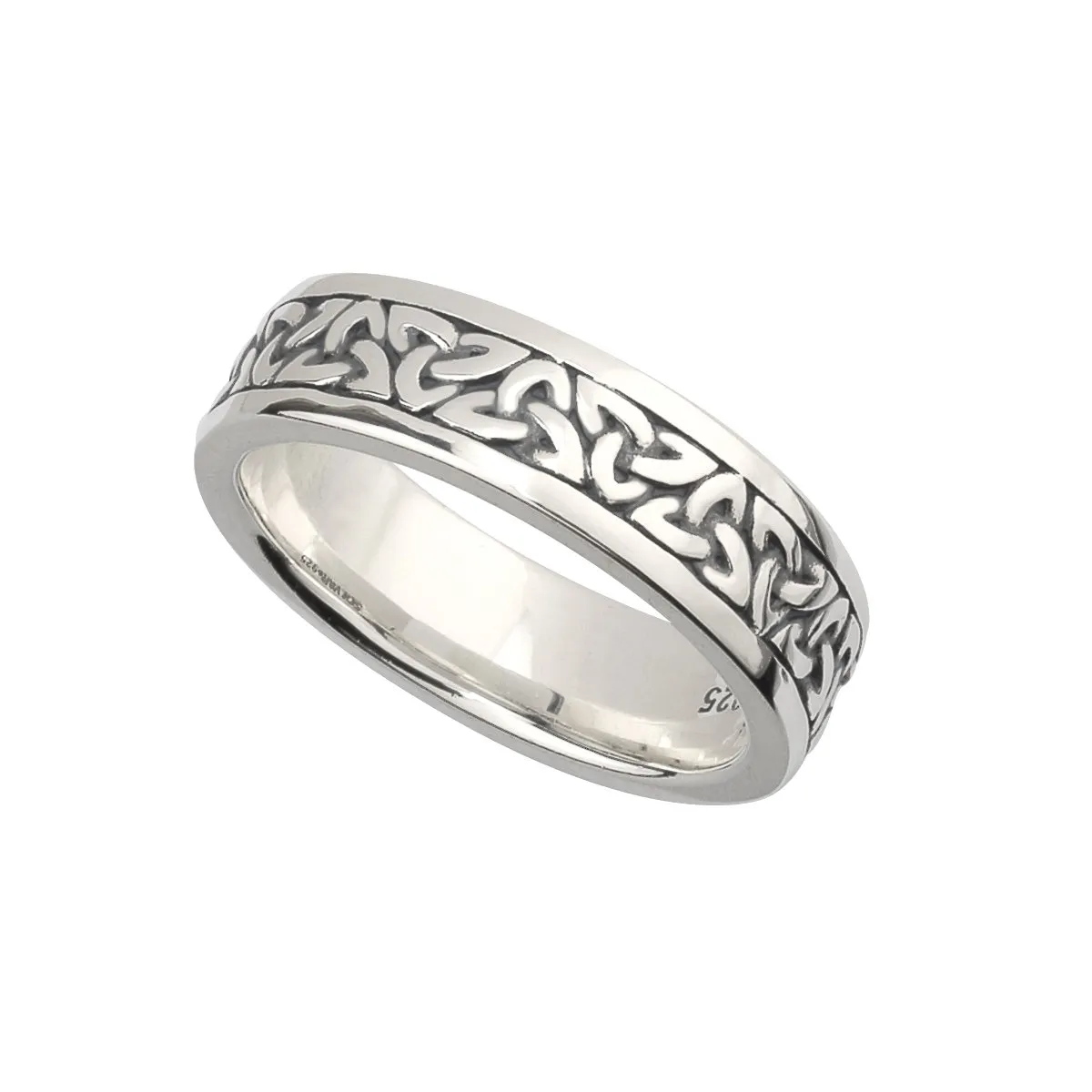 Sterling Silver Trinity Knot Band Ring For Her0...