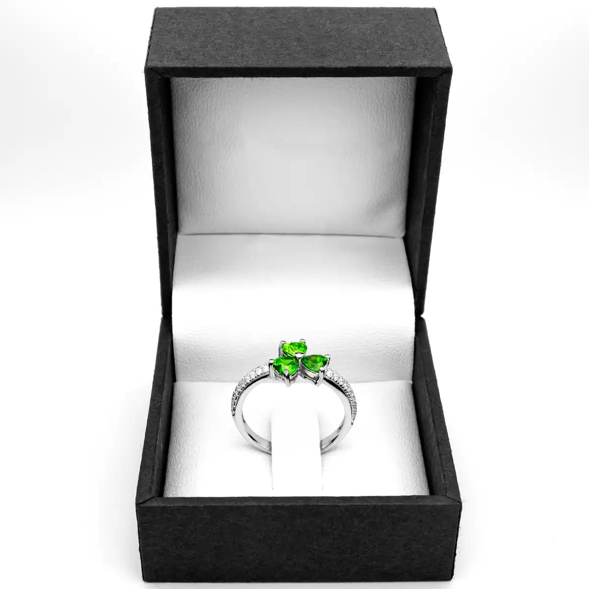 Silver Shamrock Ring With Cubic Zirconia 2...