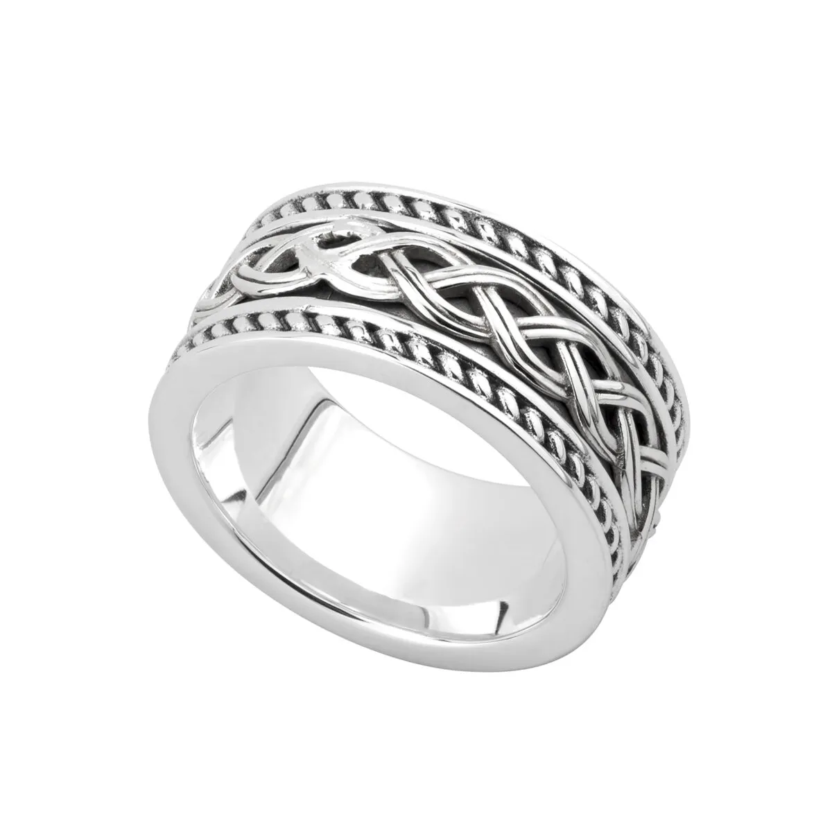 Mens Sterling Silver Celtic Knot Ring