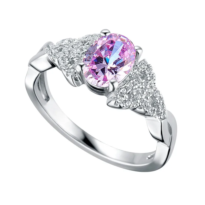 June Birthstone Trinity Knot Ring...