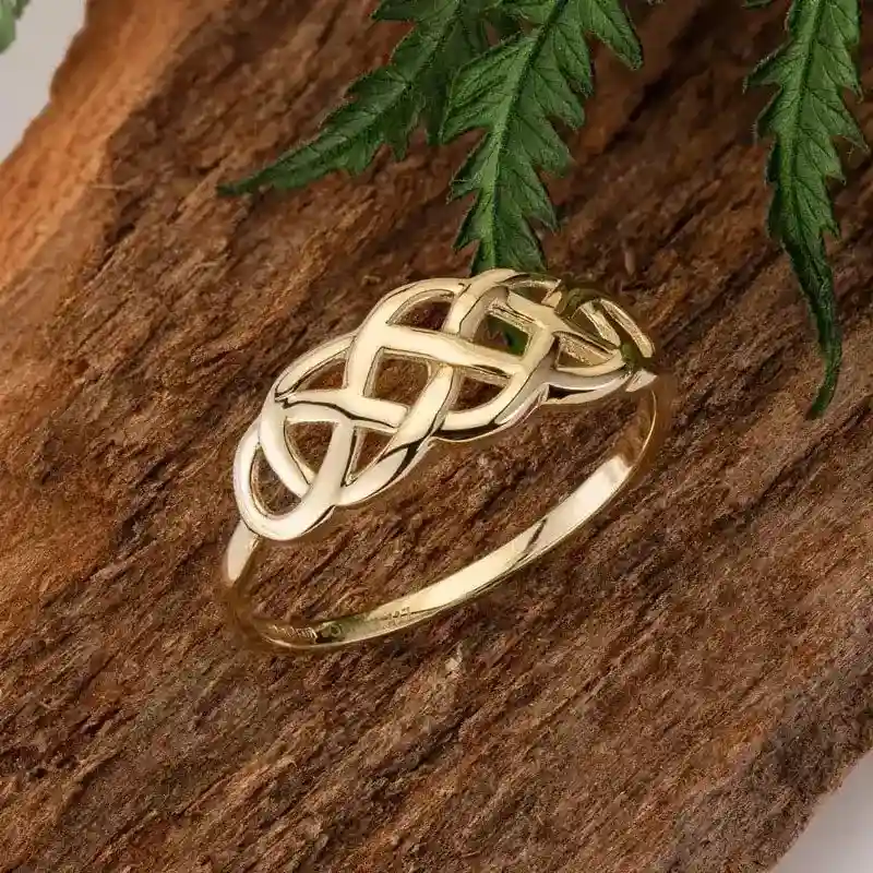10k Gold Women Celtic Knot Ring 1...