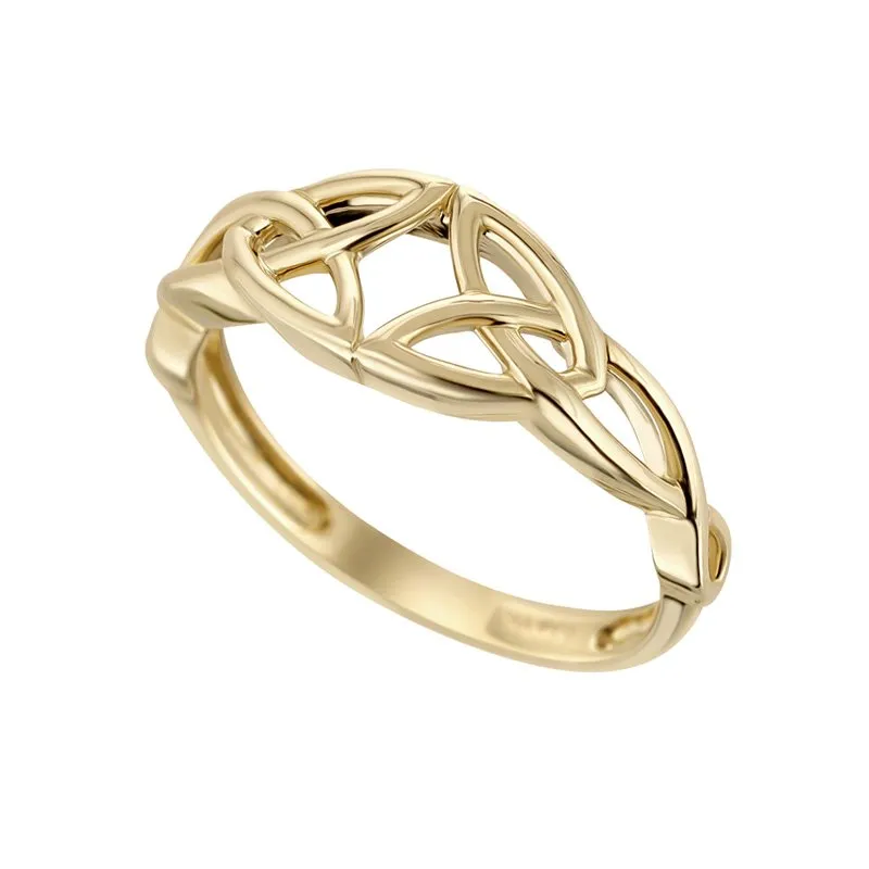 Ladies 10k Gold Celtic Trinity Knot Ring...