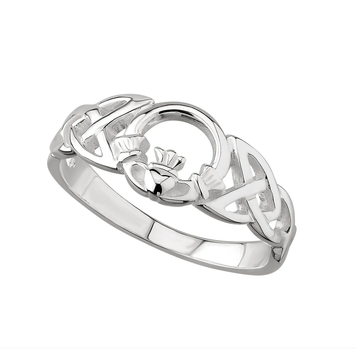 Ladies Silver Claddagh Celtic Ring...