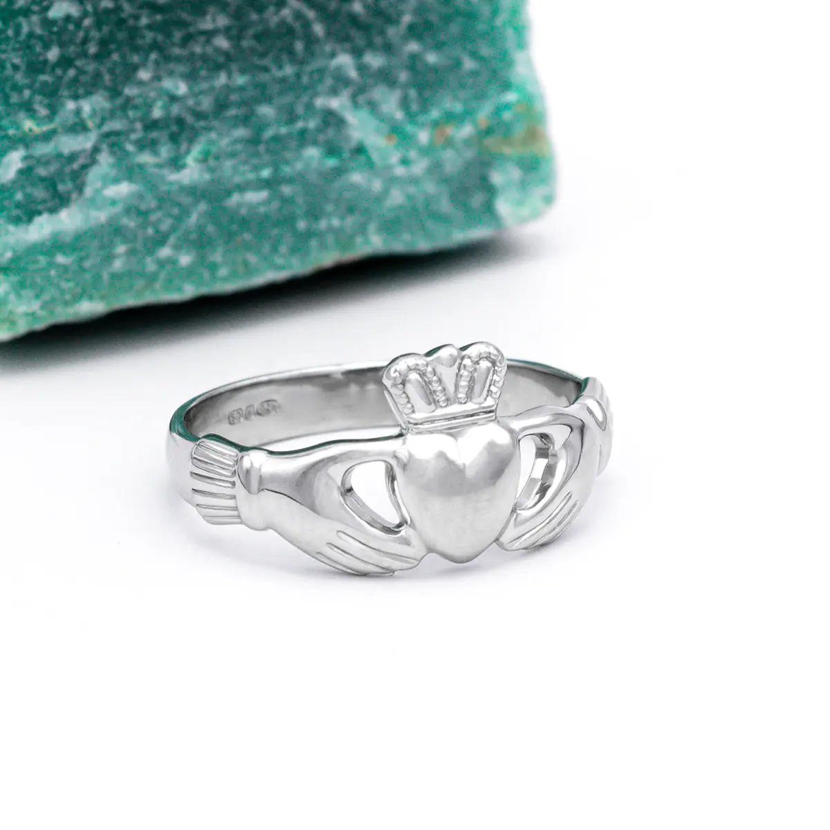 Ladies Silver Claddagh Ring 2...