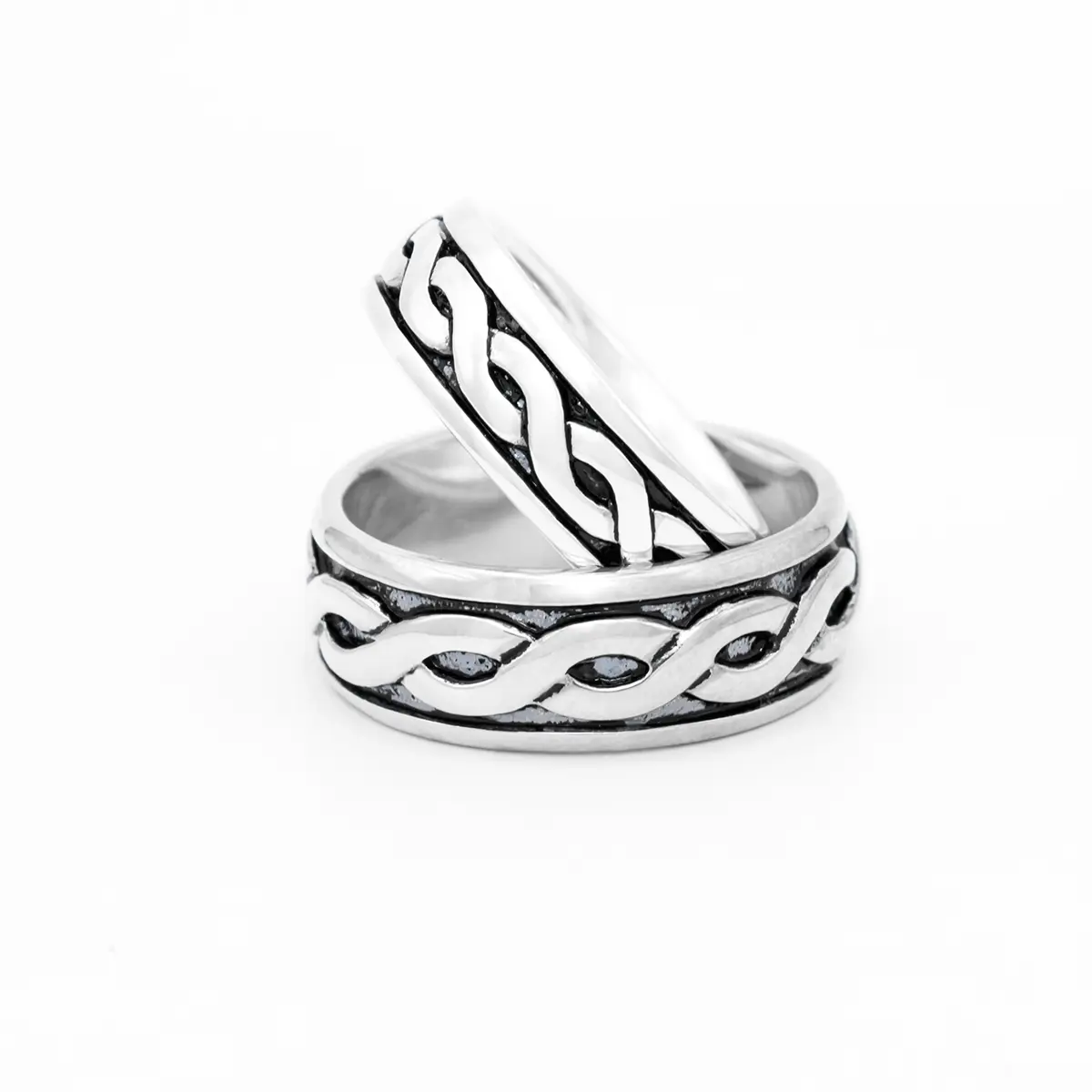 Ladies Silver Celtic Ring 4...