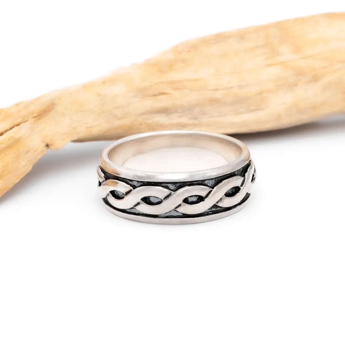 Mens Silver Celtic Ring 2...