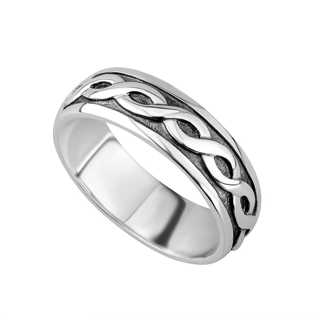 Mens Sterling Silver Celtic Ring0...