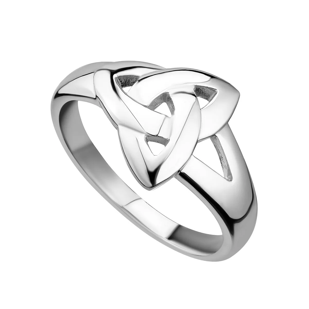 Sterling Silver Plain Trinity Knot Ring0...