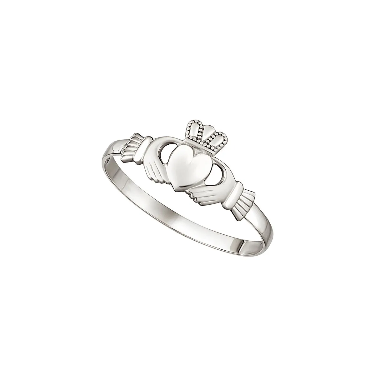 White Gold Small Claddagh Ring...