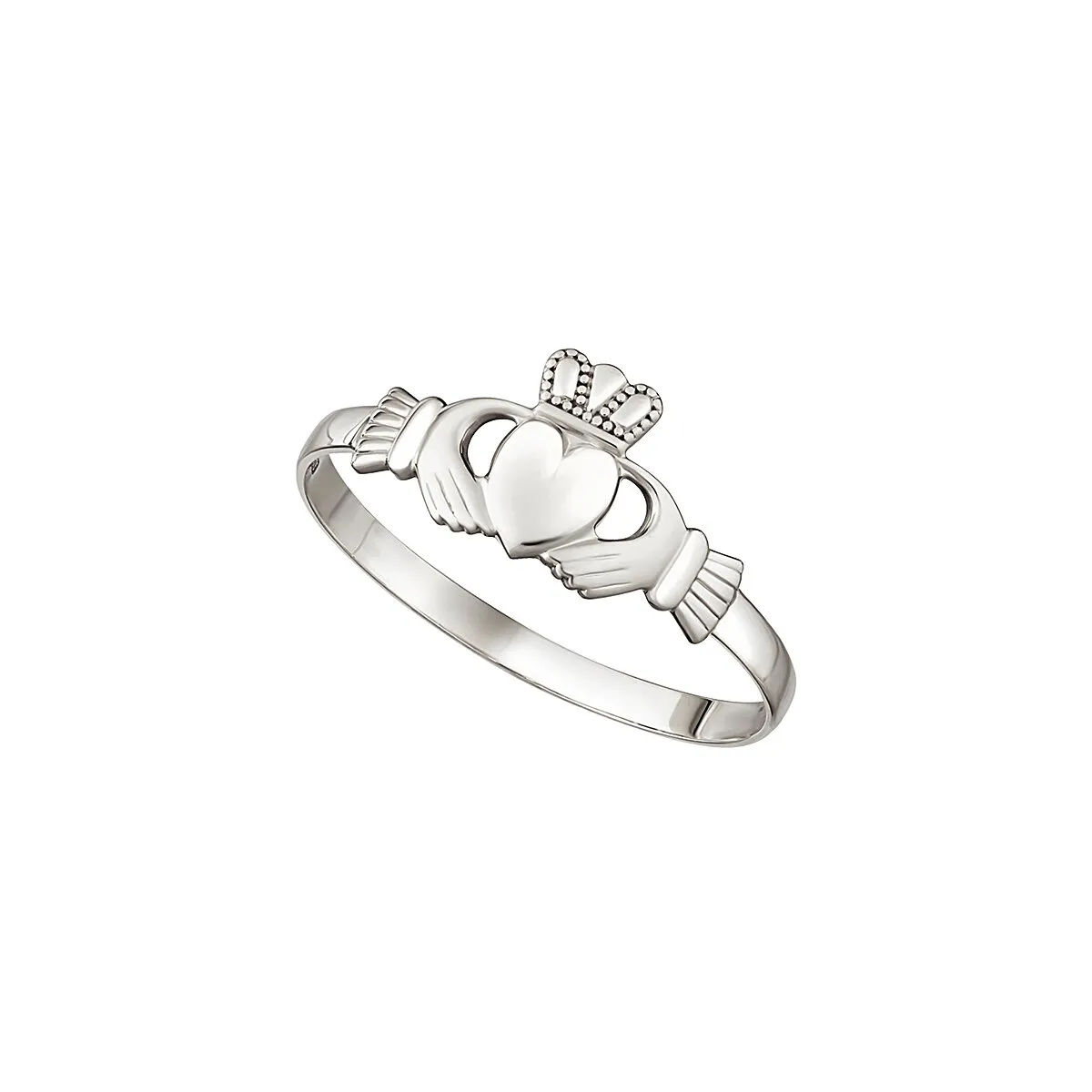 White Gold Mini Claddagh Ring0...