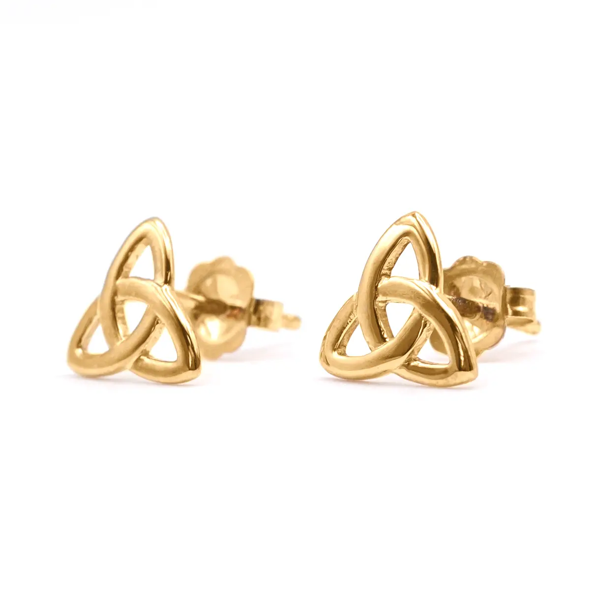 9k Gold Trinity Knot Stud Earrings 2...