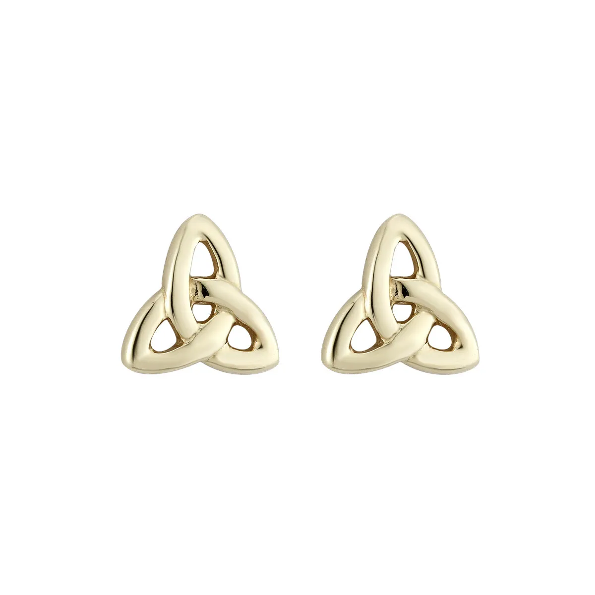 14k Gold Small Trinity Knot Stud Earrings