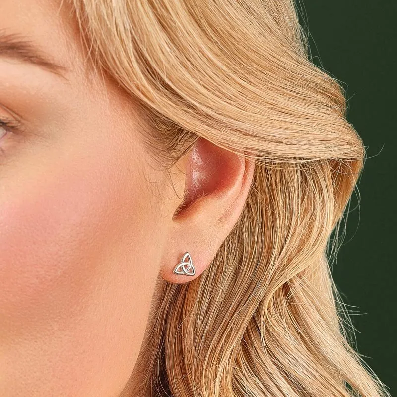 Sterling Silver Small Trinity Knot Stud Earrings1