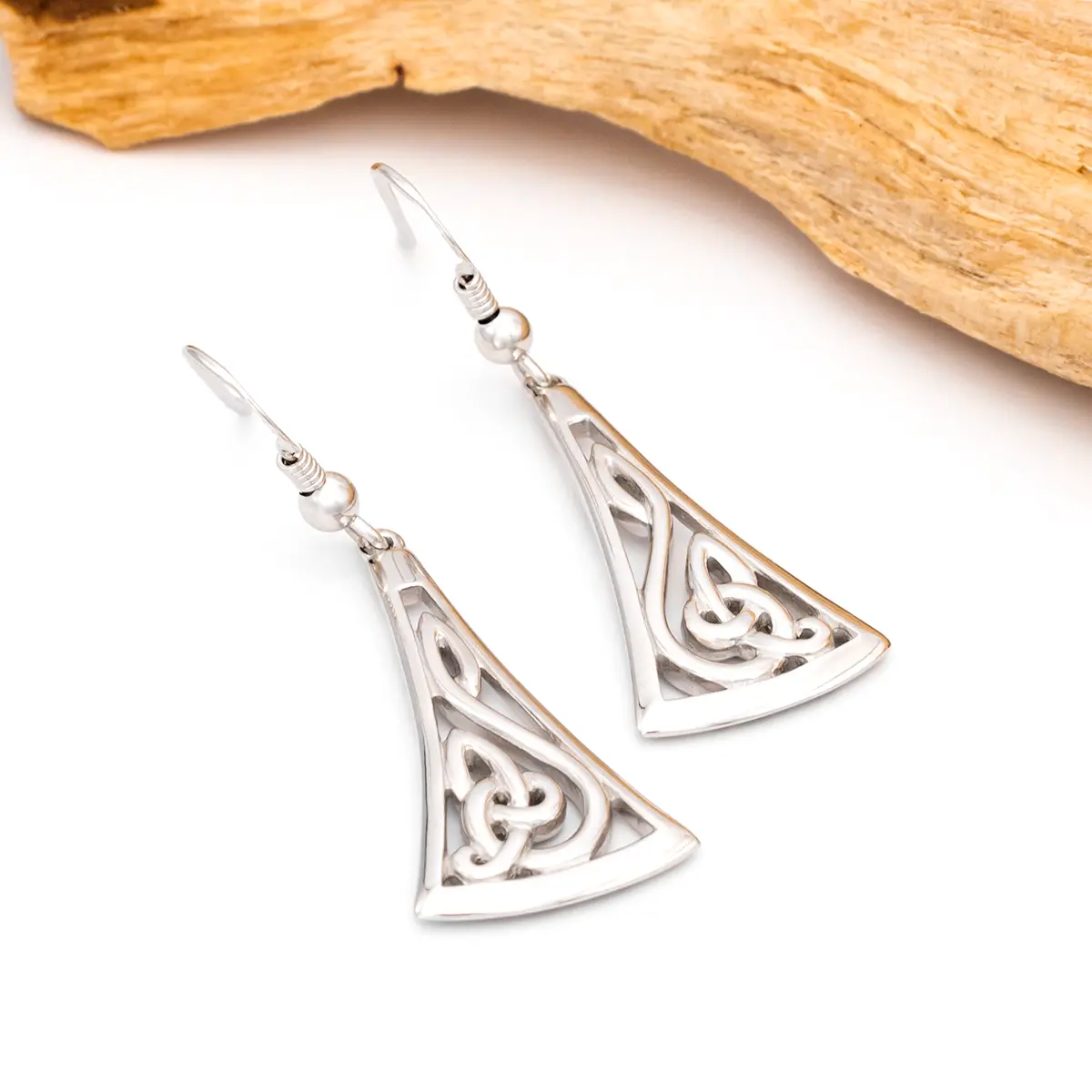 Silver Long Celtic Earrings 4...