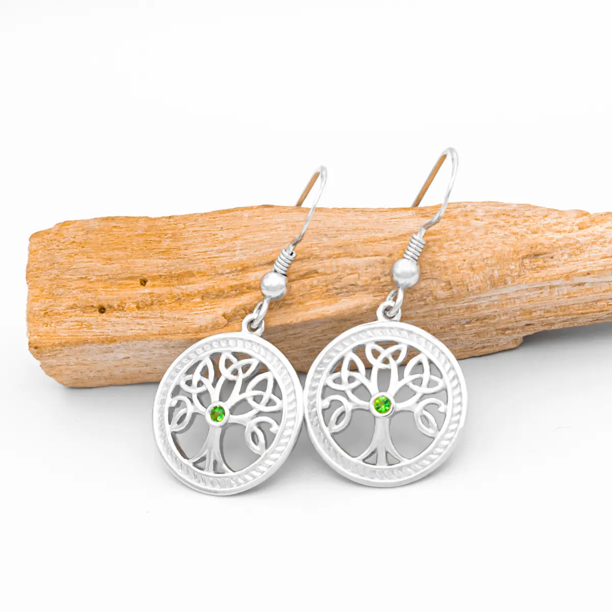 Sterling Silver Celtic Tree Of Life Drop Earrings...