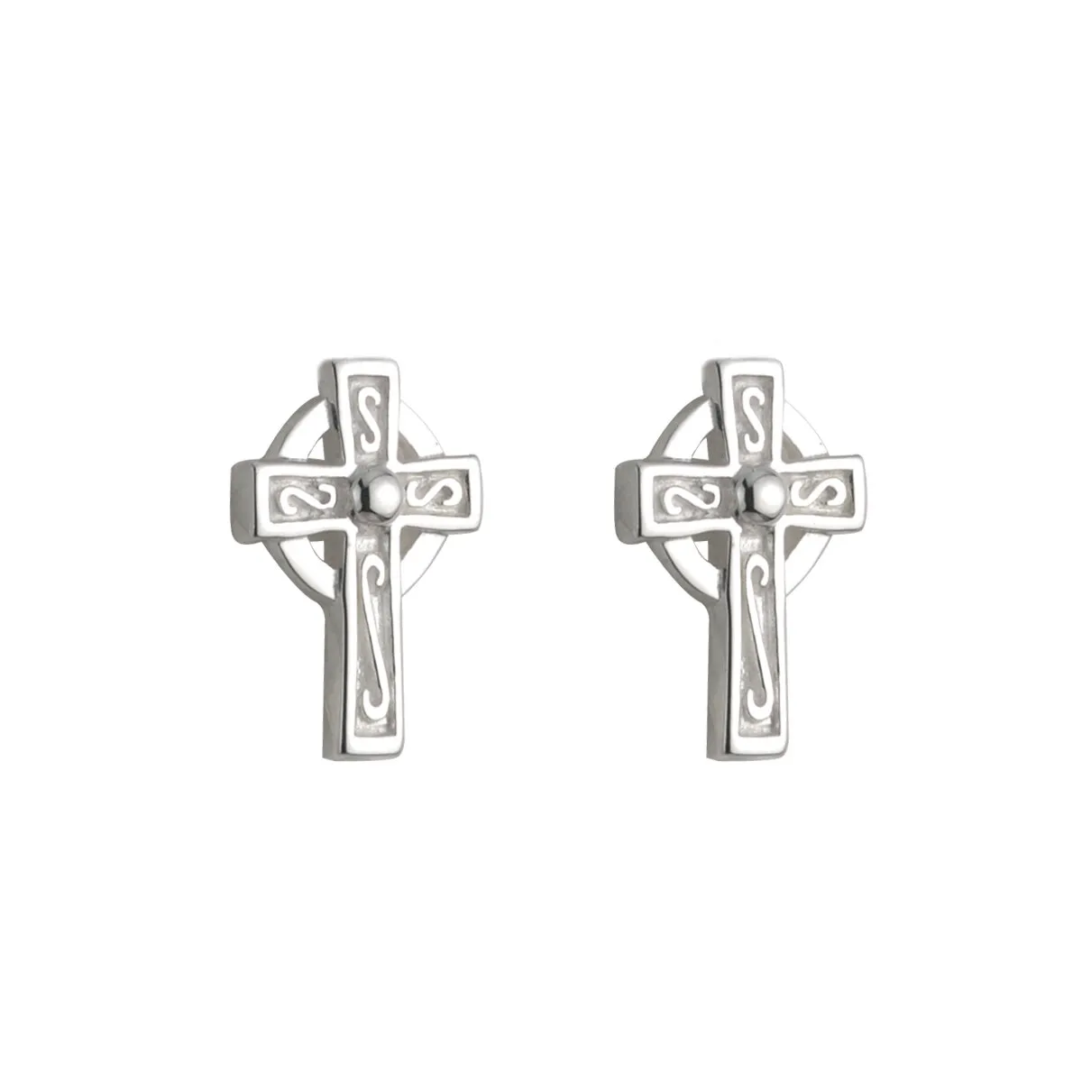 Sterling Silver Small Cross Stud Earrings0