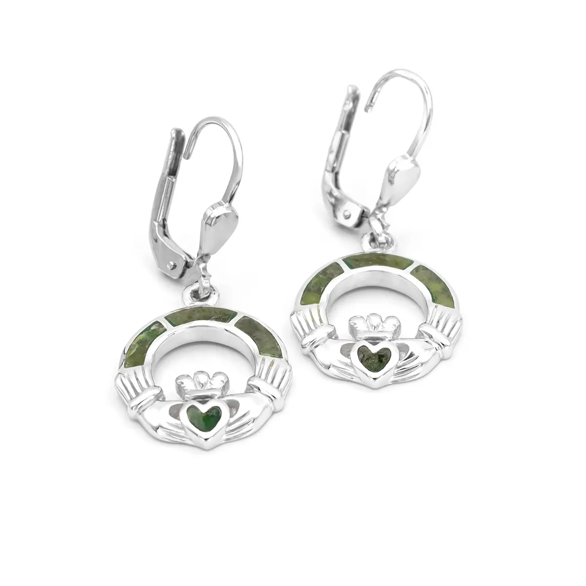 Connemara Marble Claddagh Earrings 1...