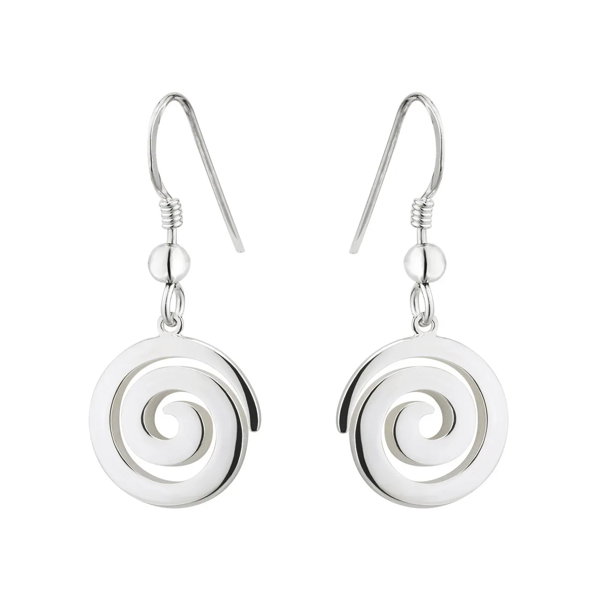 Sterling Silver Celtic Spiral Drop Earrings0...