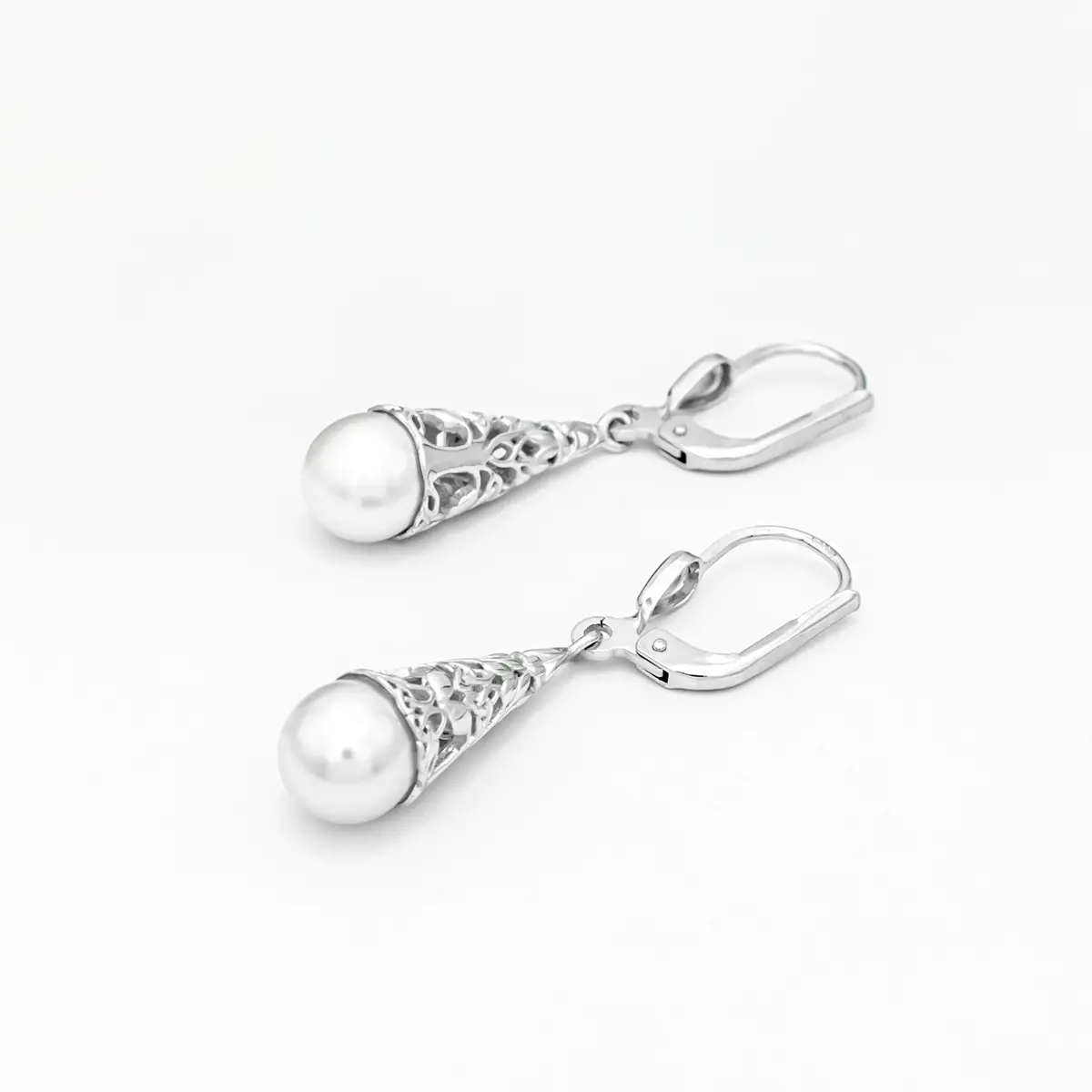 Silver Tree Of Life Pearl Earrings 1...