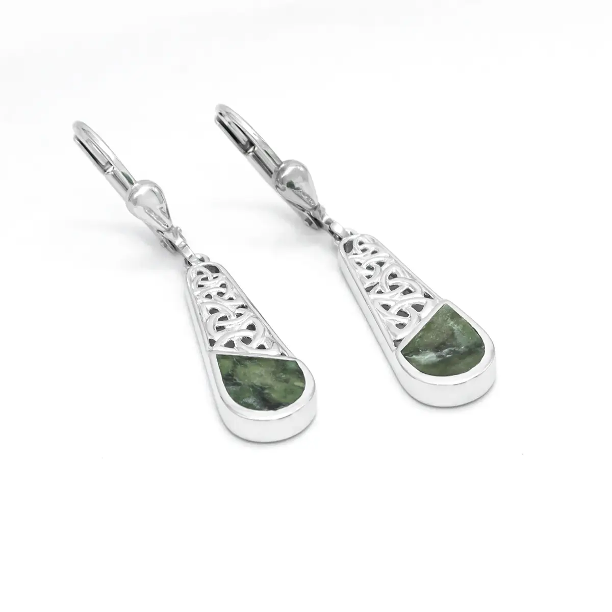 Connemara Marble Silver Trinity Knot Earrings 1...