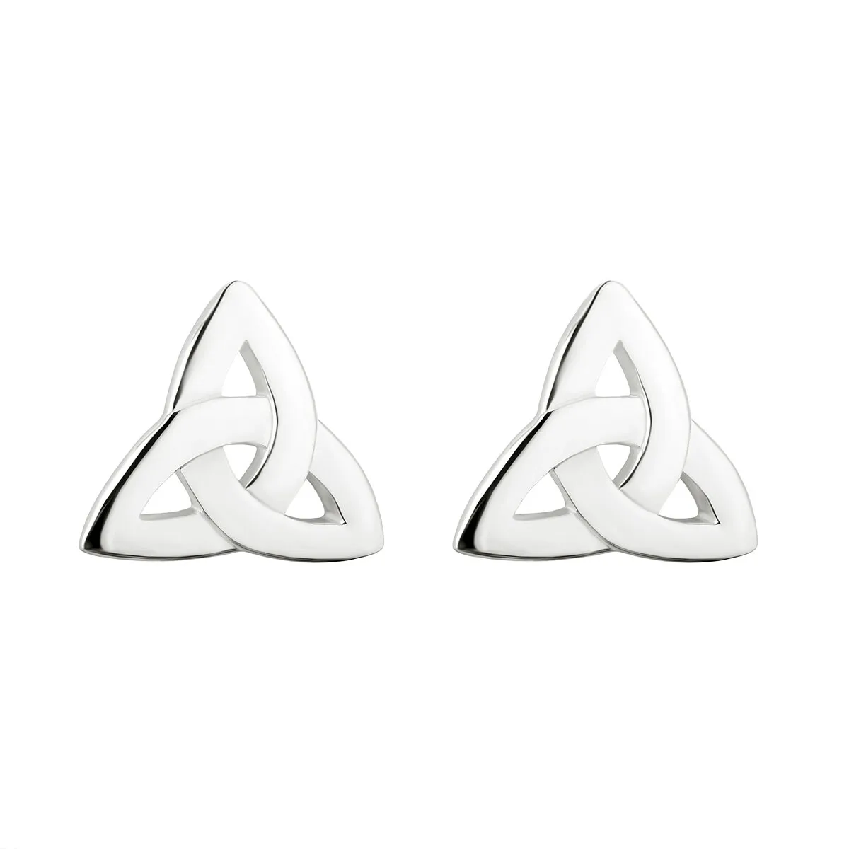 Traditional Trinity Knot Stud Earrings in Sterling Silver...