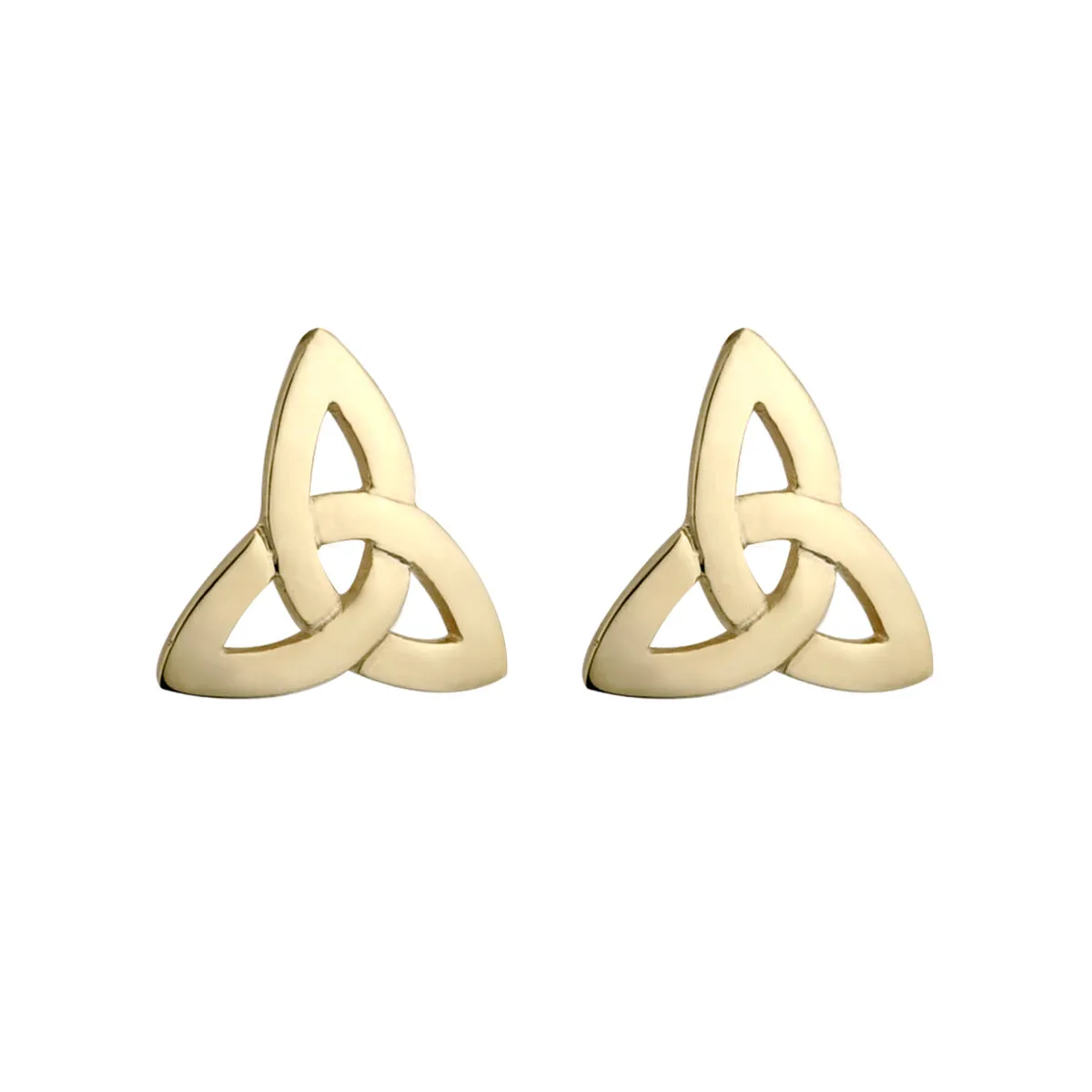 9k Gold Trinity Knot Stud Earrings0