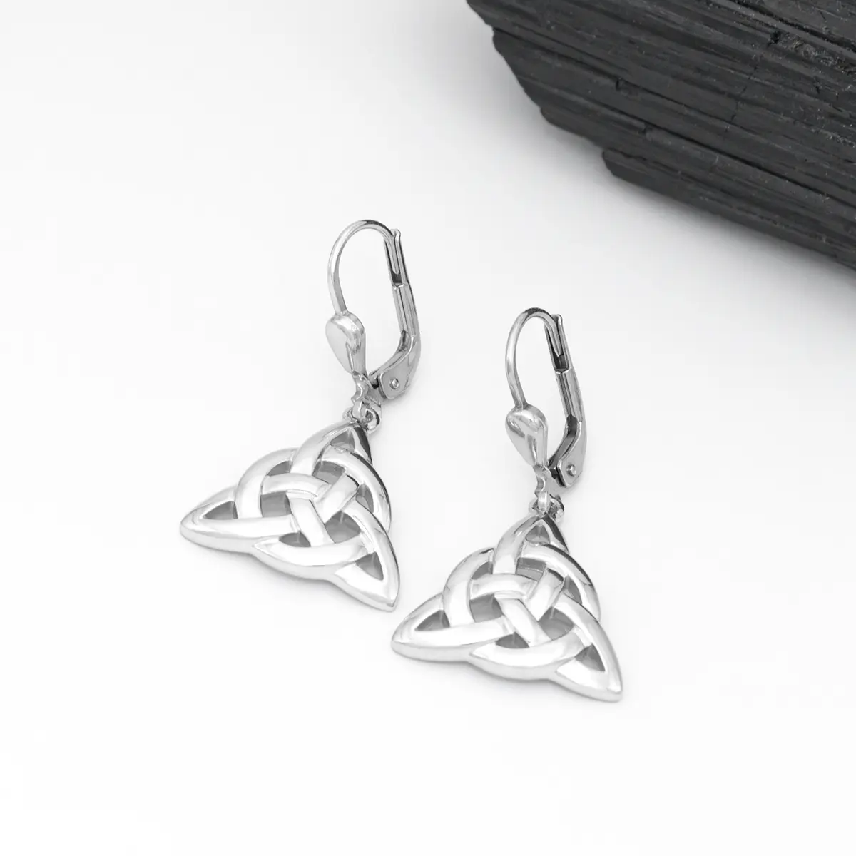 Silver Trinity Knot Drop Earrings 3...