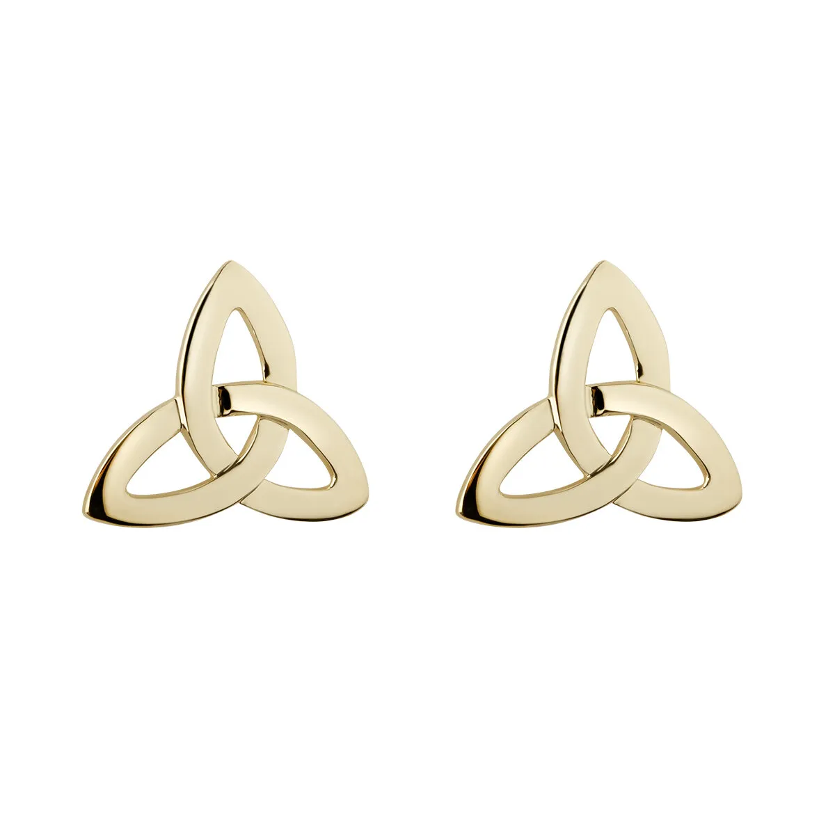 14k Gold Trinity Knot Stud Earrings0