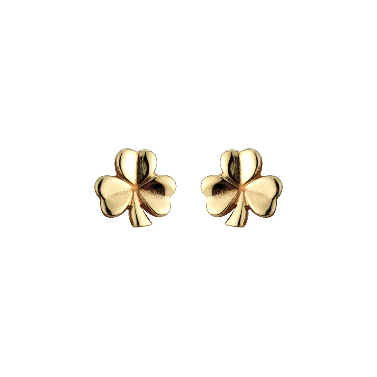 14k Gold Shamrock Stud Small Earrings0...