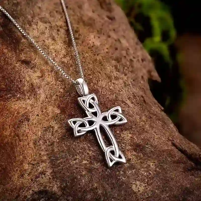 Sterling Silver Celtic Cross Pendant S2...