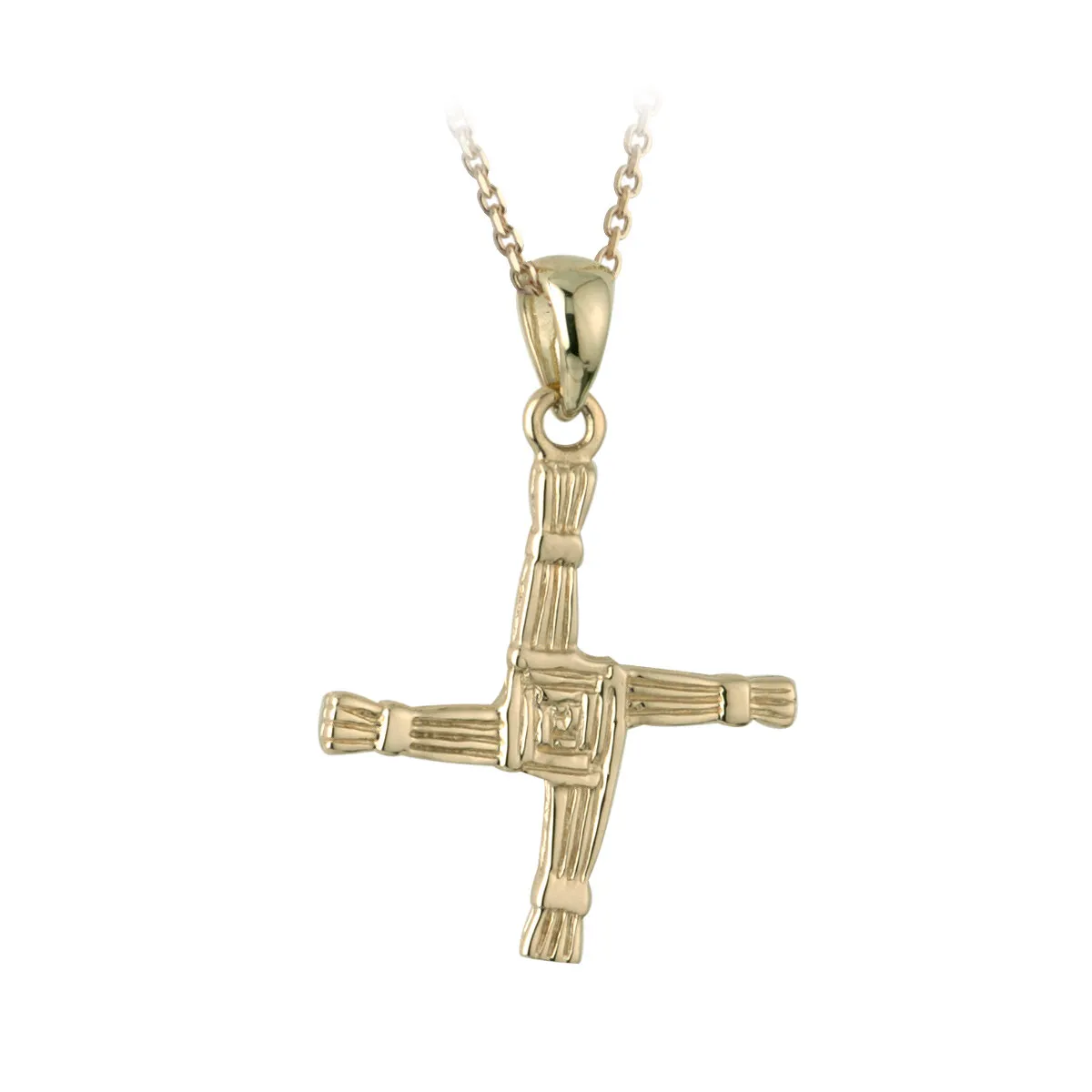 10k Gold St Brigids Cross Pendant 0...