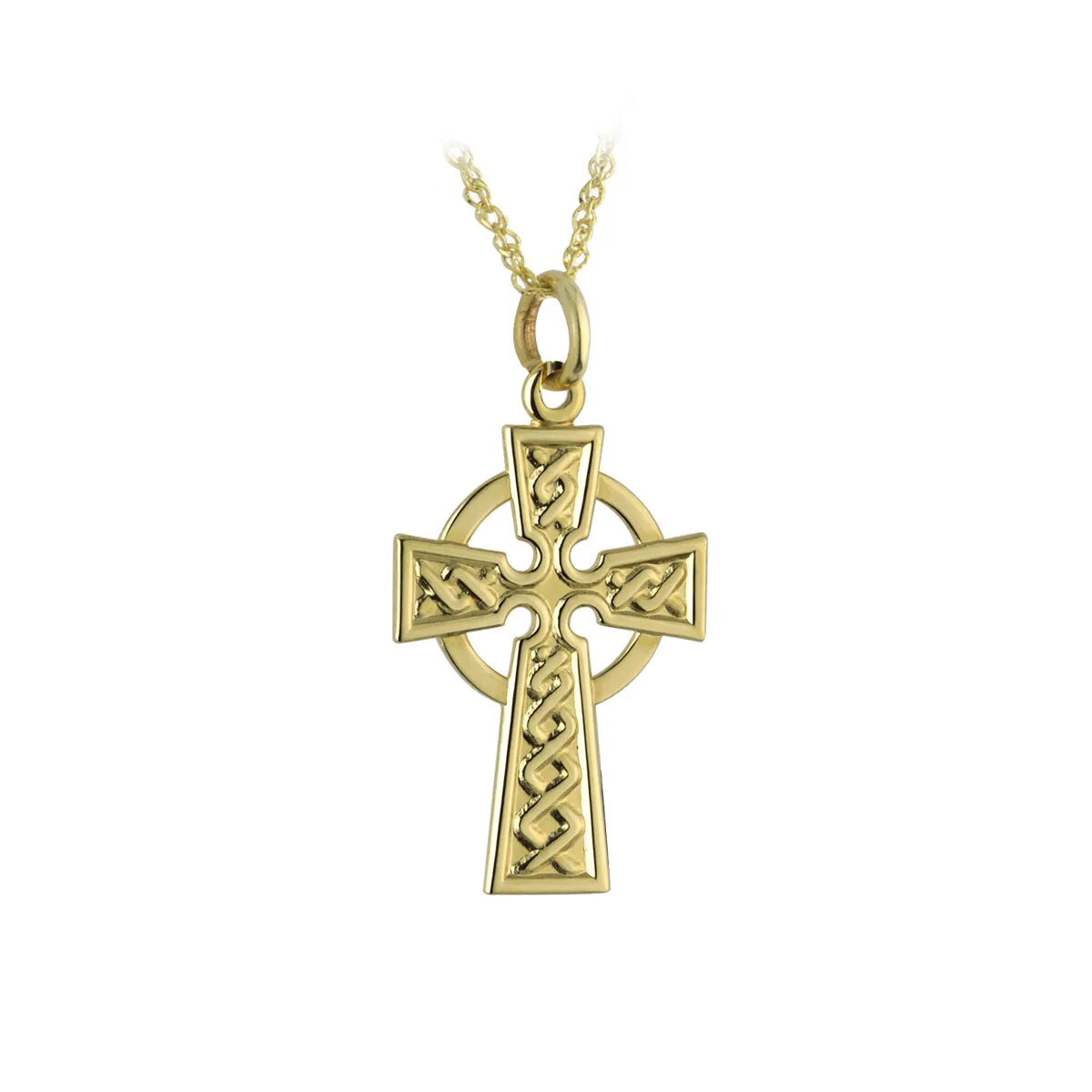 9k Gold Celtic Cross Pendant0