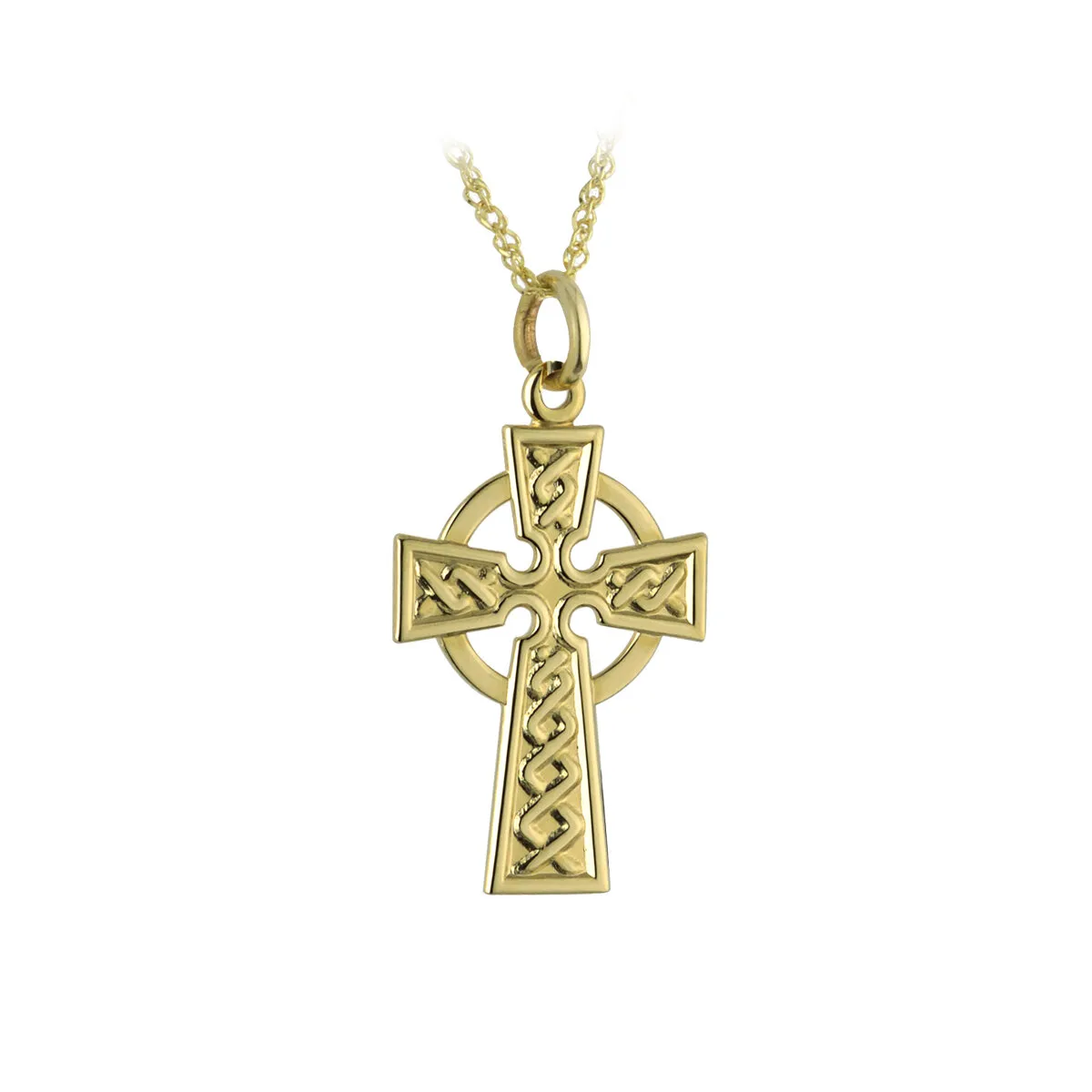 9k Gold Celtic Cross Pendant0...