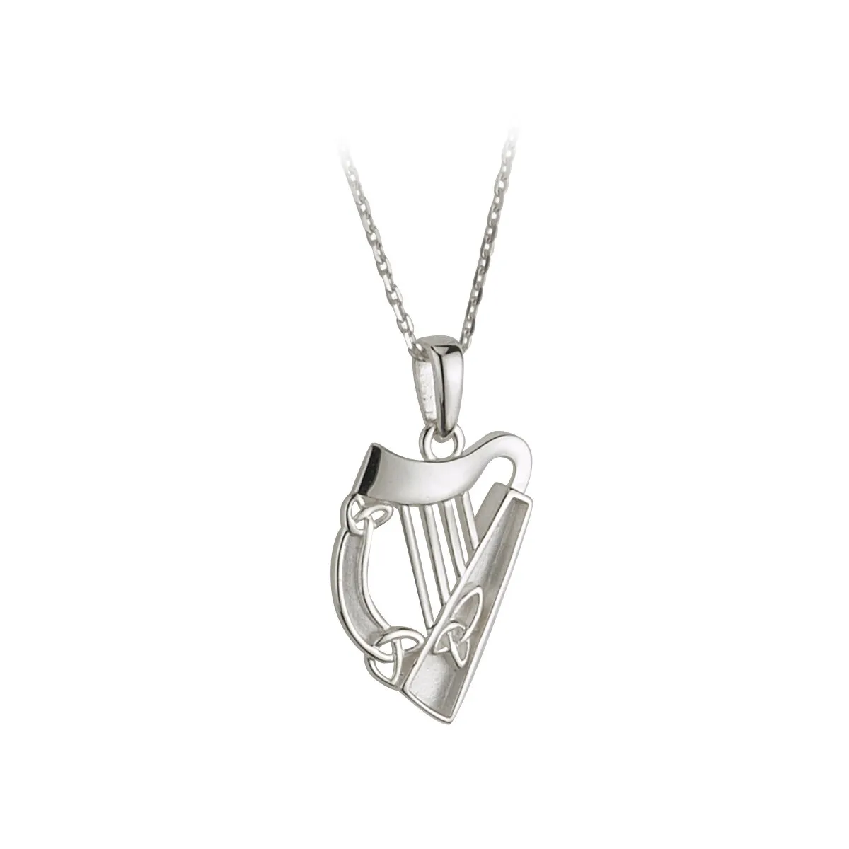 Irish Harp Pendant in Sterling Silver...