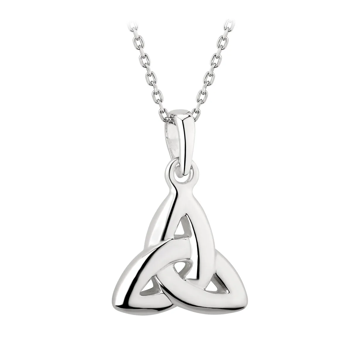 Sterling Silver Double Sided Trinity Knot Pendant0...