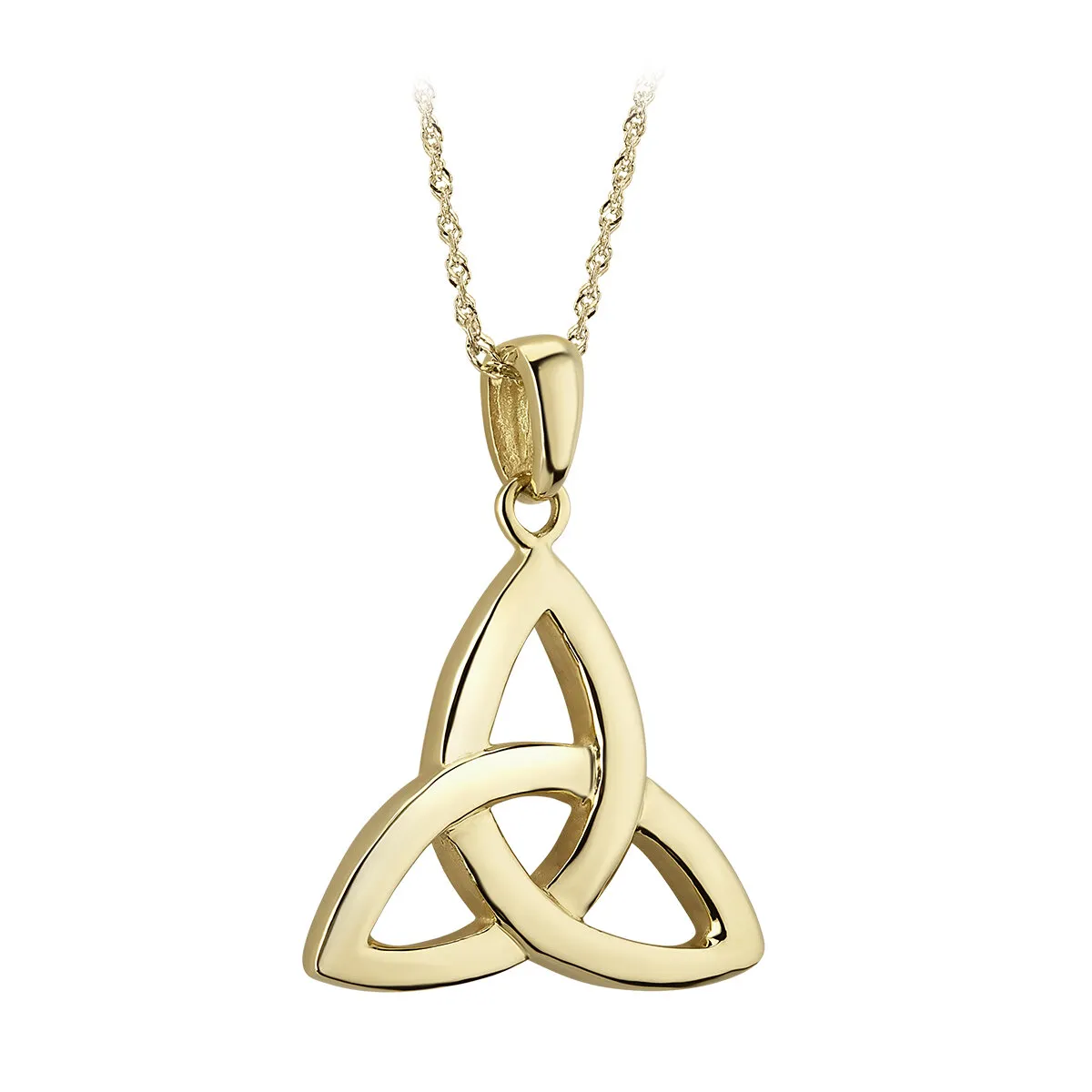 14k Gold Large Trinity Knot Pendant0...