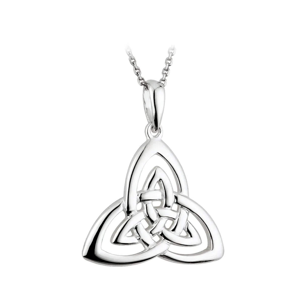 Silver Double Trinity Knot Pendant...