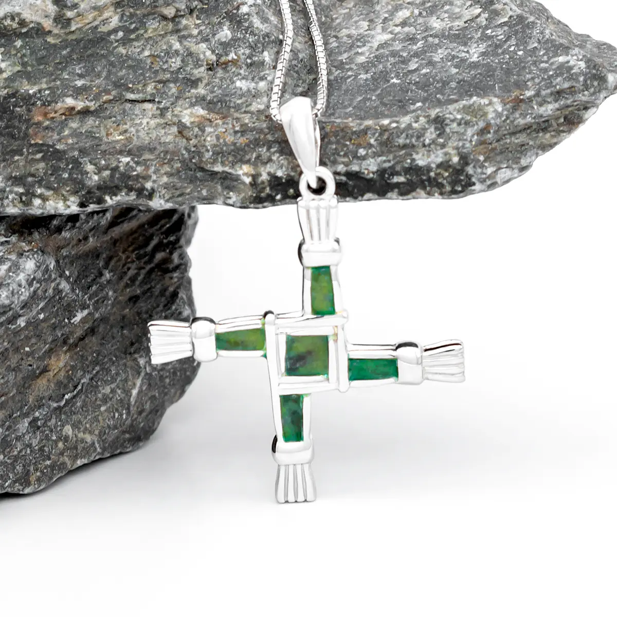 Connemara Marble St Brigids Cross Pendant 2...